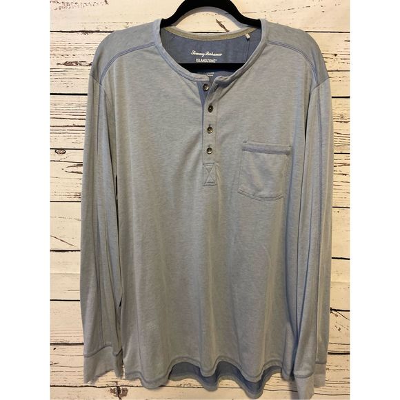 Tommy Bahama Other - Tommy Bahama Gray Henley Size XL